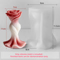 Flower Candle Mold Exquisite Aromatherapy Candle Mold 3d Rose Silicone Mold Heat-Resistant For Diy Candle Making Handmade Gifts Oasis Select J-5612