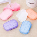 Mini Portable Disposable Travel Soap Boxes Hand Washing Cleaning Paper Slices Strips for School On-the-go Camping Hiking Oasis Select 1box-20pcs