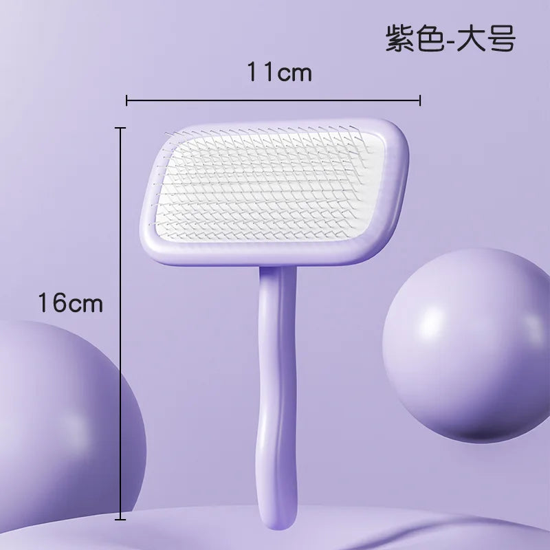 Pet Dog Comb, Bichon Frise Comb, Special Plucking Comb, Small Dog Hair Fluffy, Cleaning and Beauty Needle Comb Products Oasis Select L square head purple Pet grooming comb