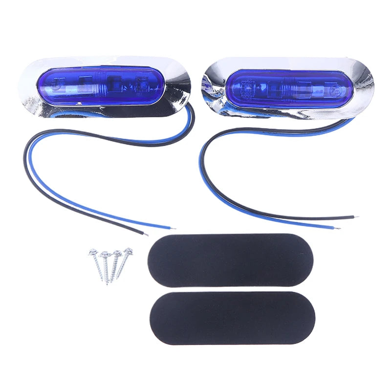 2-Pack Waterproof LED Boat Signal Lamps: 12V-24V Navigation Lights for Marine Yachts Oasis Select A4