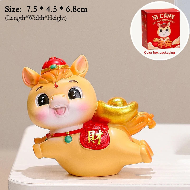 2026 Year Horse Table Decoration Charming Pony Accessory Lucky Cute