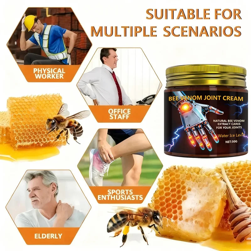 Bee Venom Joint Cream – Hyaluronic Acid & Natural Extract Joint Care Cream Oasis Select
