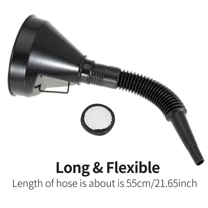 1 Pc Multi Functional Flexible Automotive Fuel Funnel: Spill-Proof Refueling & Oil Changing Tool with Wide Mouth & Handle Oasis Select