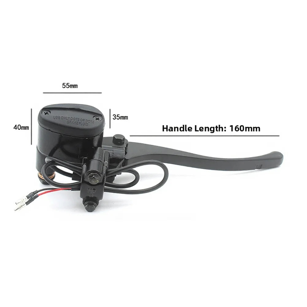 Electric Vehicle Brake Pump Lever With Cut Off Switch For E Bike Scooter M10 Thread 16cm Handle ABS Metal Cycling Parts Oasis Select