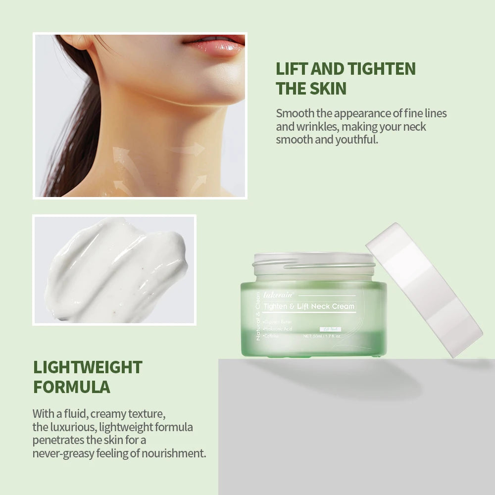 Facial Neck Cream, Lifting Neck, Firming and Moisturizing Skin, Powerful Moisturizing Neck and Facial Skin Anti-Aging Oasis Select