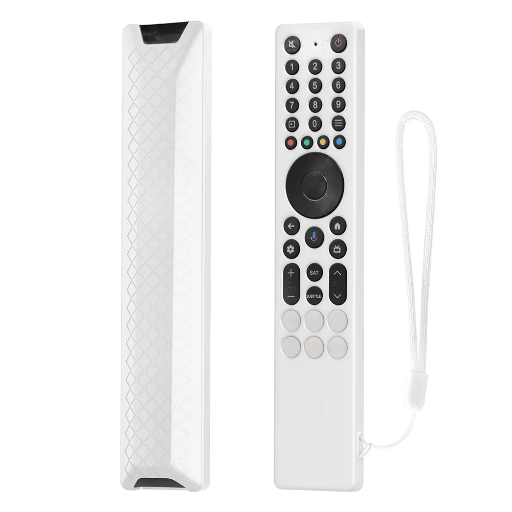 For TCL RC833A Silicone Remote Control Case with Lanyard Protective Cover Anti-Slip Drop-Proof RC Cover TV Supplies Tool Oasis Select White China Mainland