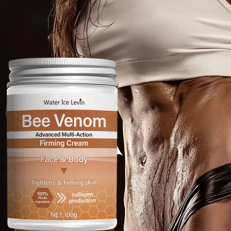 Bee Venom Firming Abdominal Cream - Plant-Based, Moisturizing and Hydrating, Contains Hyaluronic Acid, Suitable for All Skin Types, Gentle on Sensitive Skin, Turmeric Skincare Oasis Select