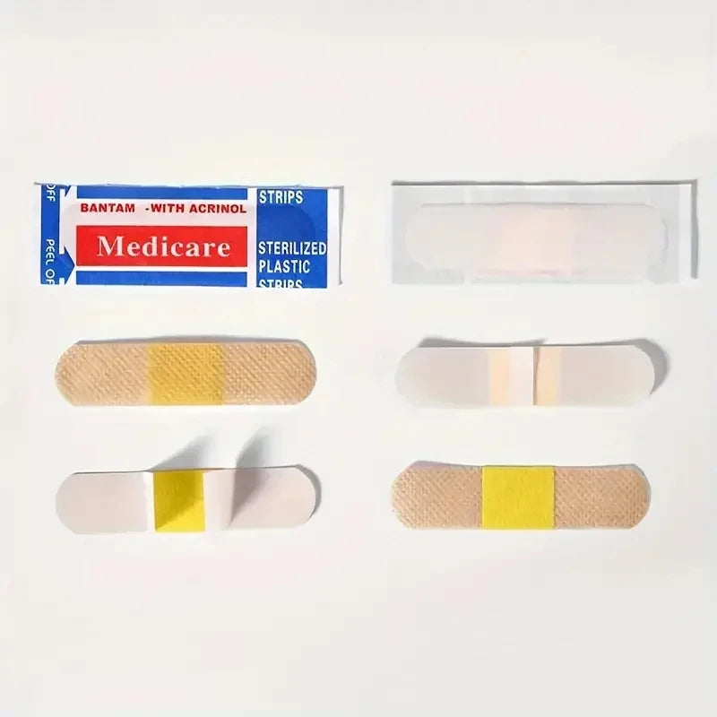 100pcspack Waterproof Wound Dressing Patches Tape First Aid Self-Adhesive Plaster Bandage Non-woven Fabrics Band Aid for Kids Oasis Select