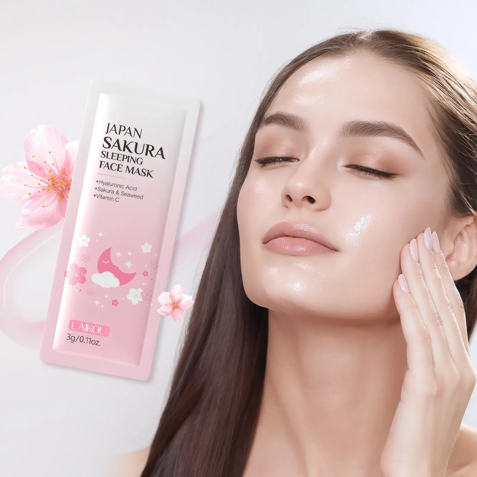 LAIKOU Sakura Overnight Sleeping Mask – Hydrating & Brightening