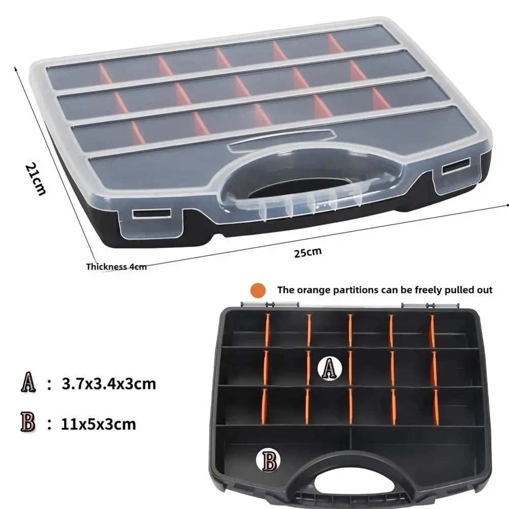 Tool Box Organizer Hardware Parts Storage Box Parts Organizer With Removable Dividers Hinged Lid For Storing Bolt Screw Oasis Select