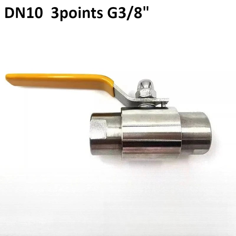 Stainless Steel 304 Ball Valve 2 3 4 6 Points DN8 10 15 20 25 High Pressure Straight Through with Double Internal Thread Oasis Select DN10 3points 304 Stainless steel