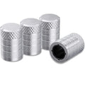 Tire Valve Stem Caps 4pcs Aluminum Tire Valve Cap Set Corrosion Resistant Stem Covers for Cars Trucks Motorcycles SUVs and Bikes Oasis Select Silver