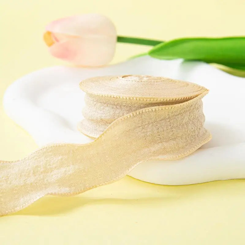 Fishtail Ruffled Linen Ribbon Roll – Weddings, Gifts & Crafts