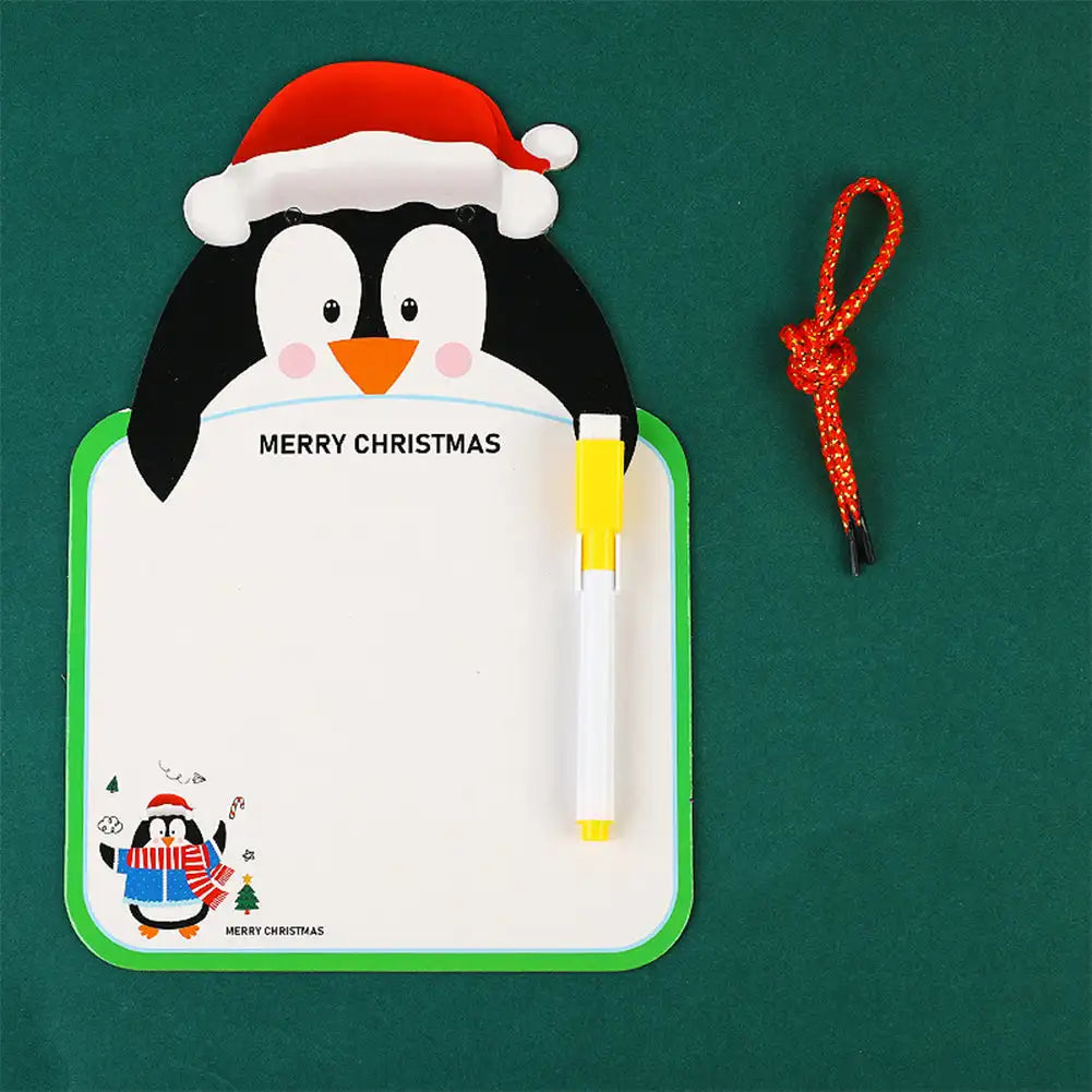 Chirstmas Kids Double-sided Whiteboard Cartoon Animal Two-sided Reusable Whiteboard Children's Drawing Graffiti Cardboard Oasis Select 05