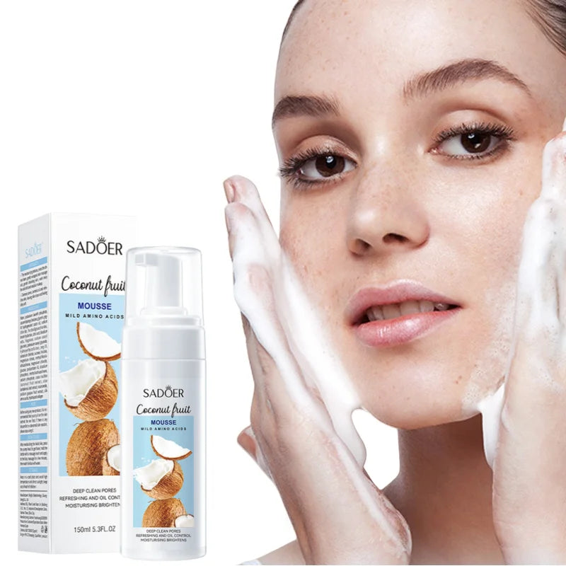 Coconut Amino Acid Cleansing Mousse – 150ml Gentle Facial Wash Facial Cleansing Mousse Oasis Select 150ml