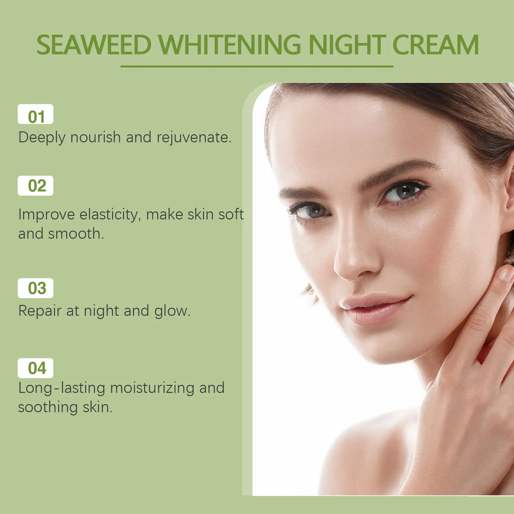 Nourishing Face Night Cream Whitening Moisturize Hydration Night Skin Care Facial Rejuvenation Brightening Face Repairing Cream Oasis Select