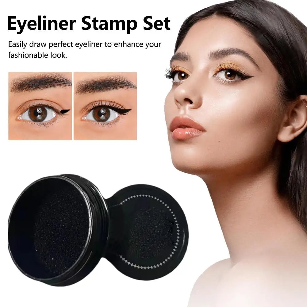 Double Ended Eye Eyeliner Stamps Set Eye Shadow Cosmetic Easy To Color Eye Liner Stamping Stencil Accessories Lash Make Up Tools Oasis Select