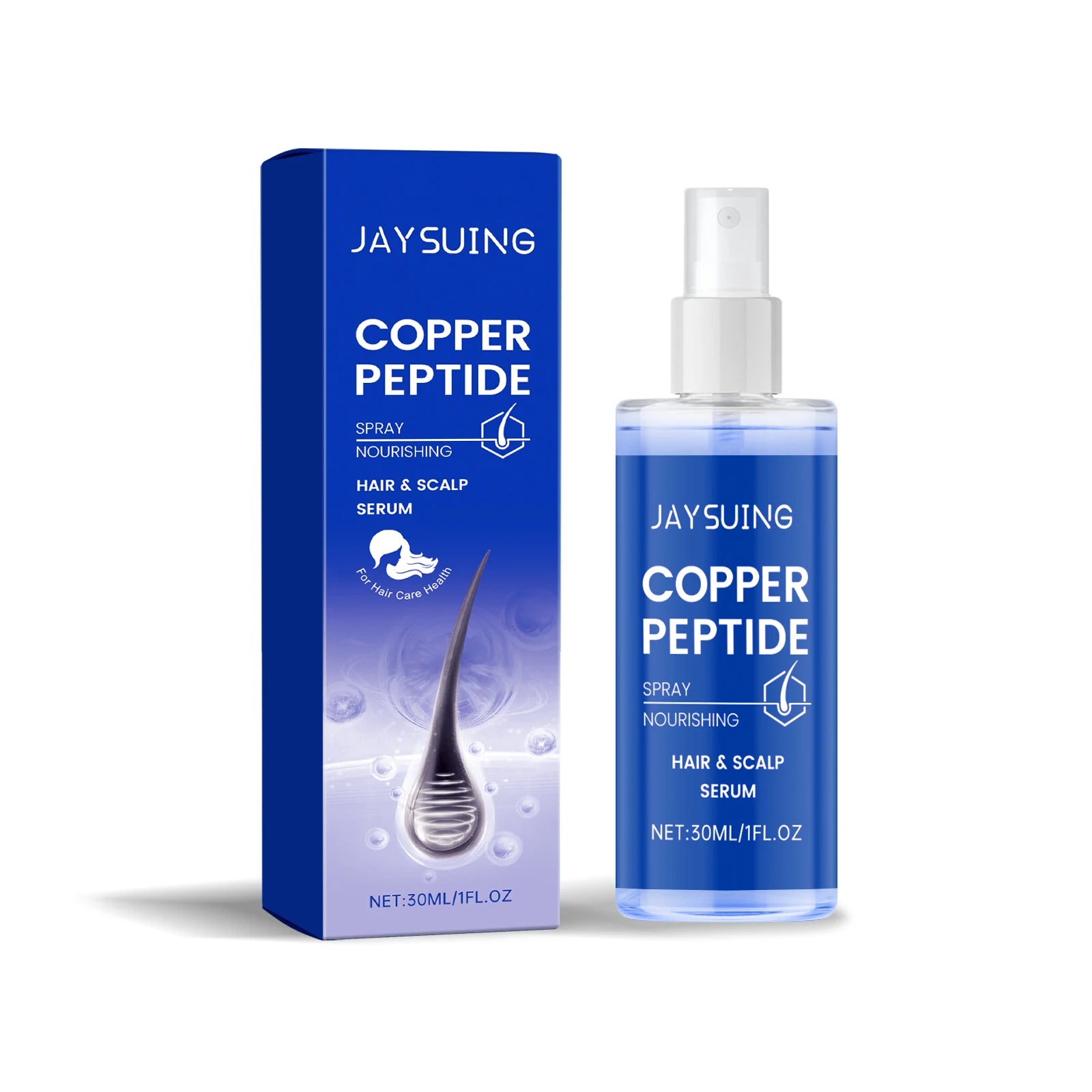 Copper Peptide Hair Growth Set – Shampoo, Serum, Spray & Oil Hair Growth Care Set Oasis Select Nourish Spray 30ml