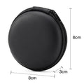2pcs Earphone Storage Case PU Mini Carrying Hard Bag Box Case for Earphone Headphone Accessories Earbuds Memory Card USB Cable Oasis Select 1pc
