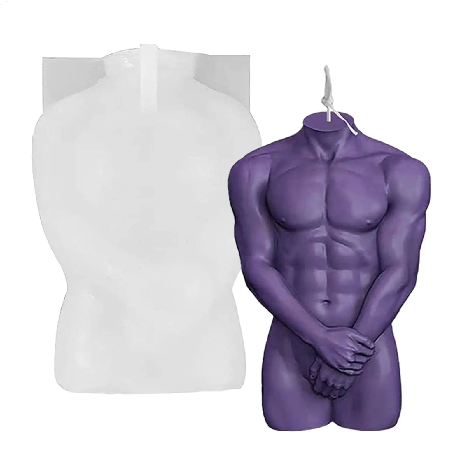 Male Body Candle Mold 3D Naked Shy Women Men Body Shape Candle Mould Body Art Female Male Moulds For DIY Home Craft Making Desk Oasis Select