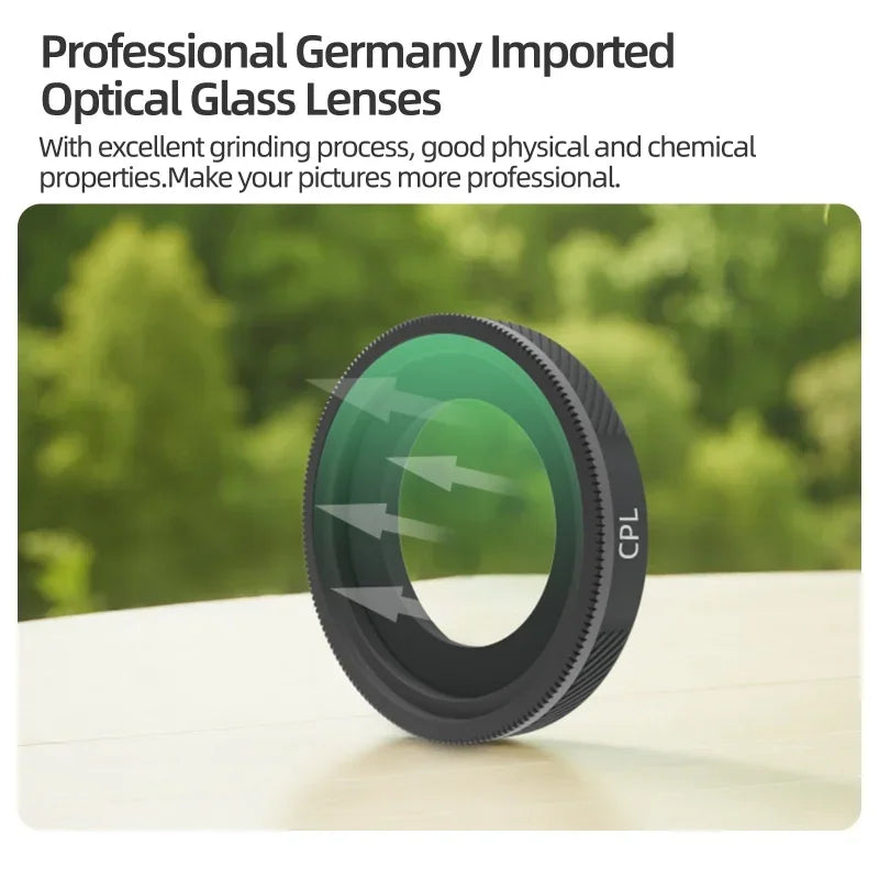 Insta360 GO Ultra Glass Filters – CPL, ND8–ND64, UV & Soft Black