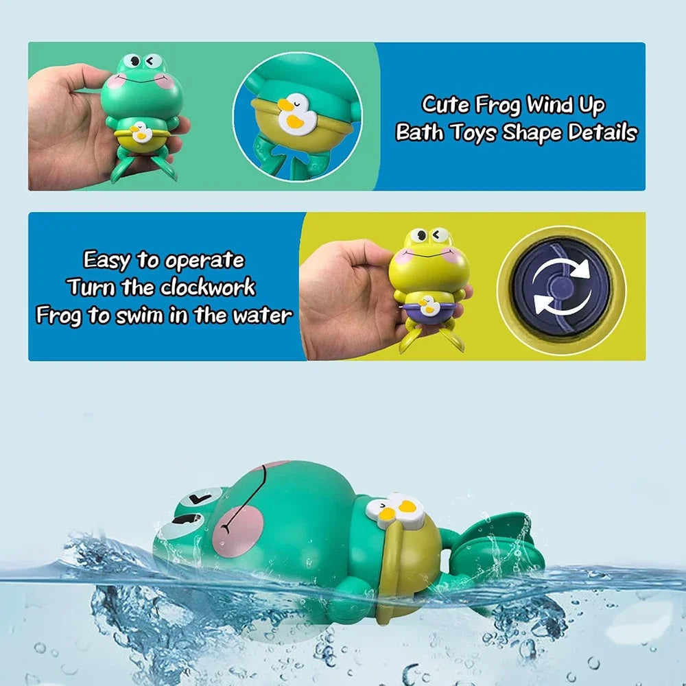 Children's bath toys - Clockwork frogs that float and swim Oasis Select