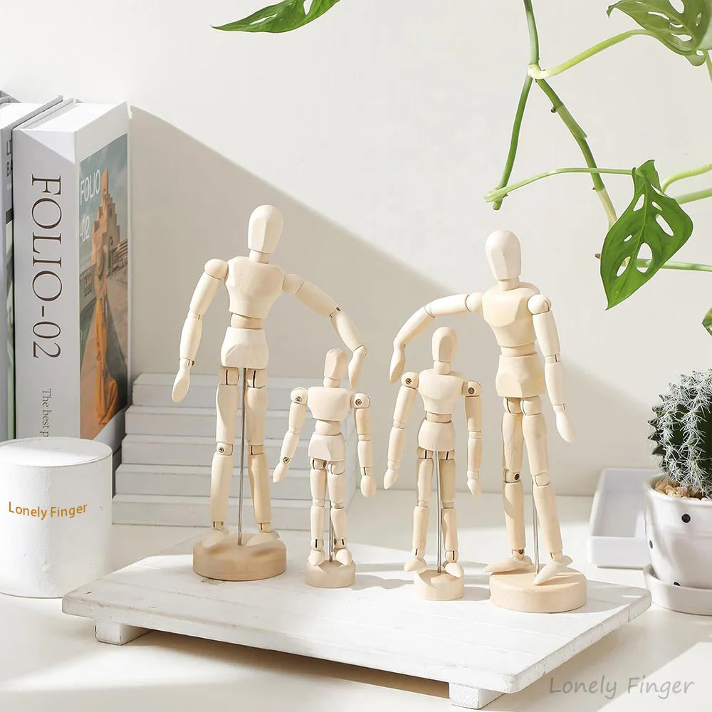 Wooden Hand Body Draw Action Toys Drawing Sketch Mannequin Model Movable Limbs Figures Home Decor Artist Models Jointed Doll Oasis Select
