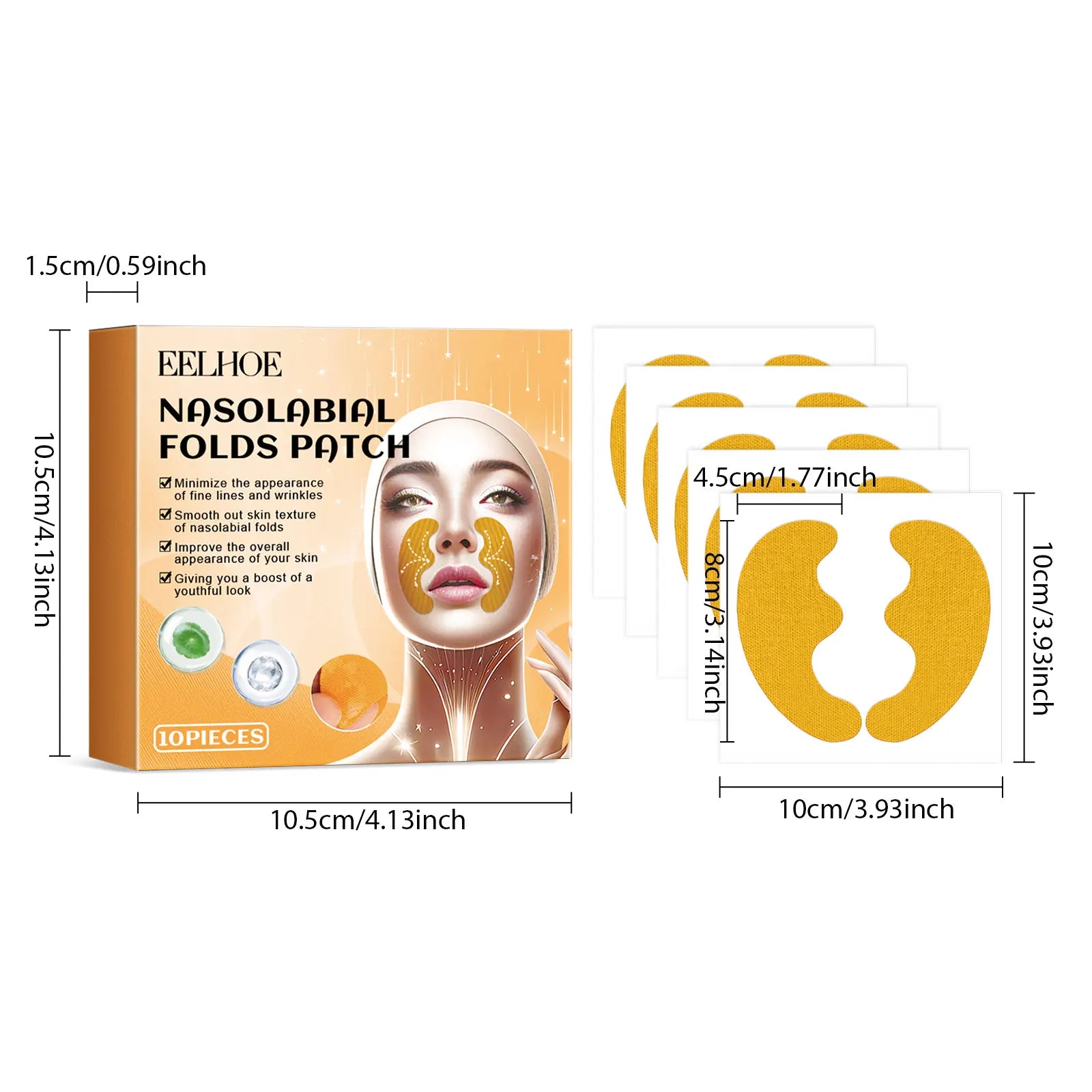 Forehead Nasolabial Eye Gel Patch Forehead Line Removal Anti Wrinkle Anti Sagging Skin Firming Mask Kojic Acid Collagen Patches Oasis Select Nasolabial Patch