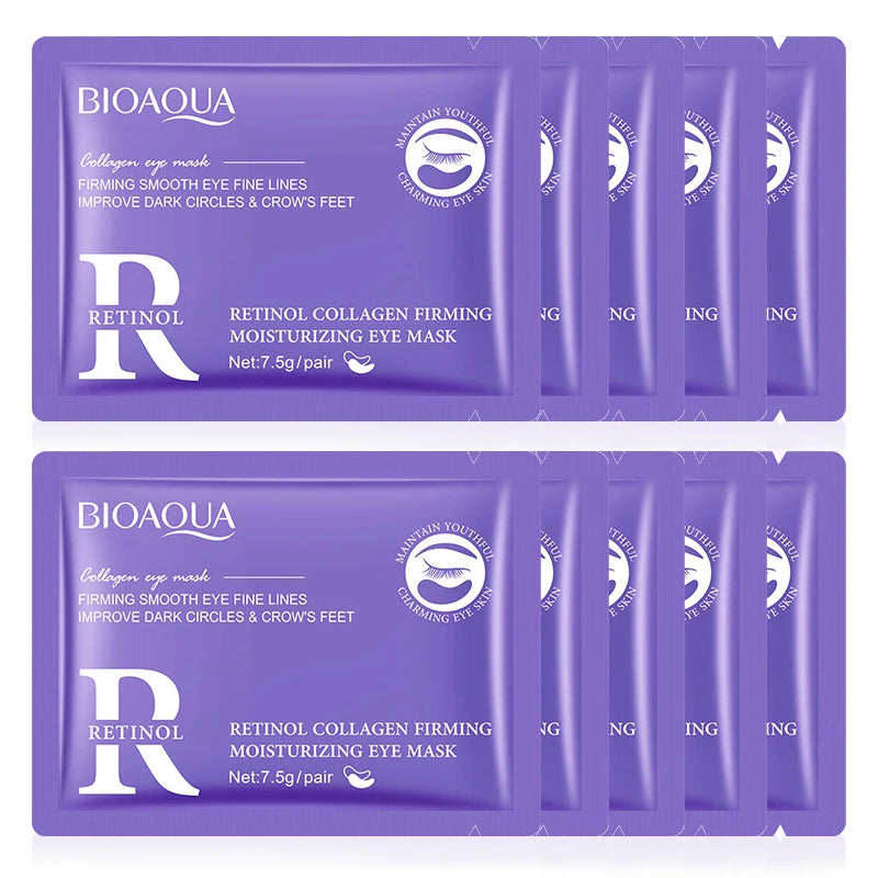 BIOAQUA Retinol Collagen Eye Mask – Dark Circles & Wrinkles Eye Treatment Mask Oasis Select Retinol 10p