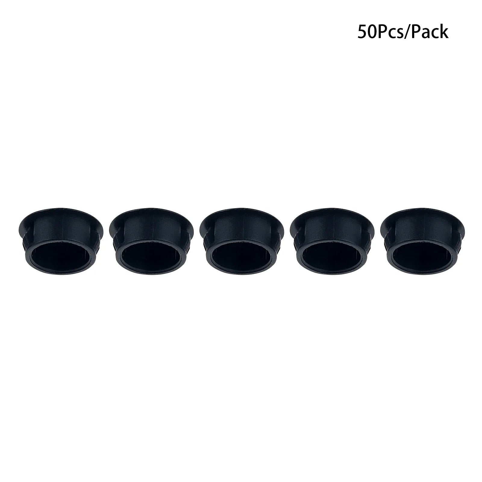 50Pcs Plastic Blanking End Caps Hole Plugs 5mm–32mm Black/White