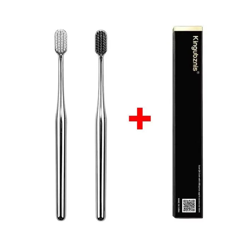4/1pcs Luxury Soft Toothbrush Men Women Adult Tooth Brush Gold Silver Dental Brushes Elegance Gentle Toothbrushes Drop Shipping Oasis Select SW-SB