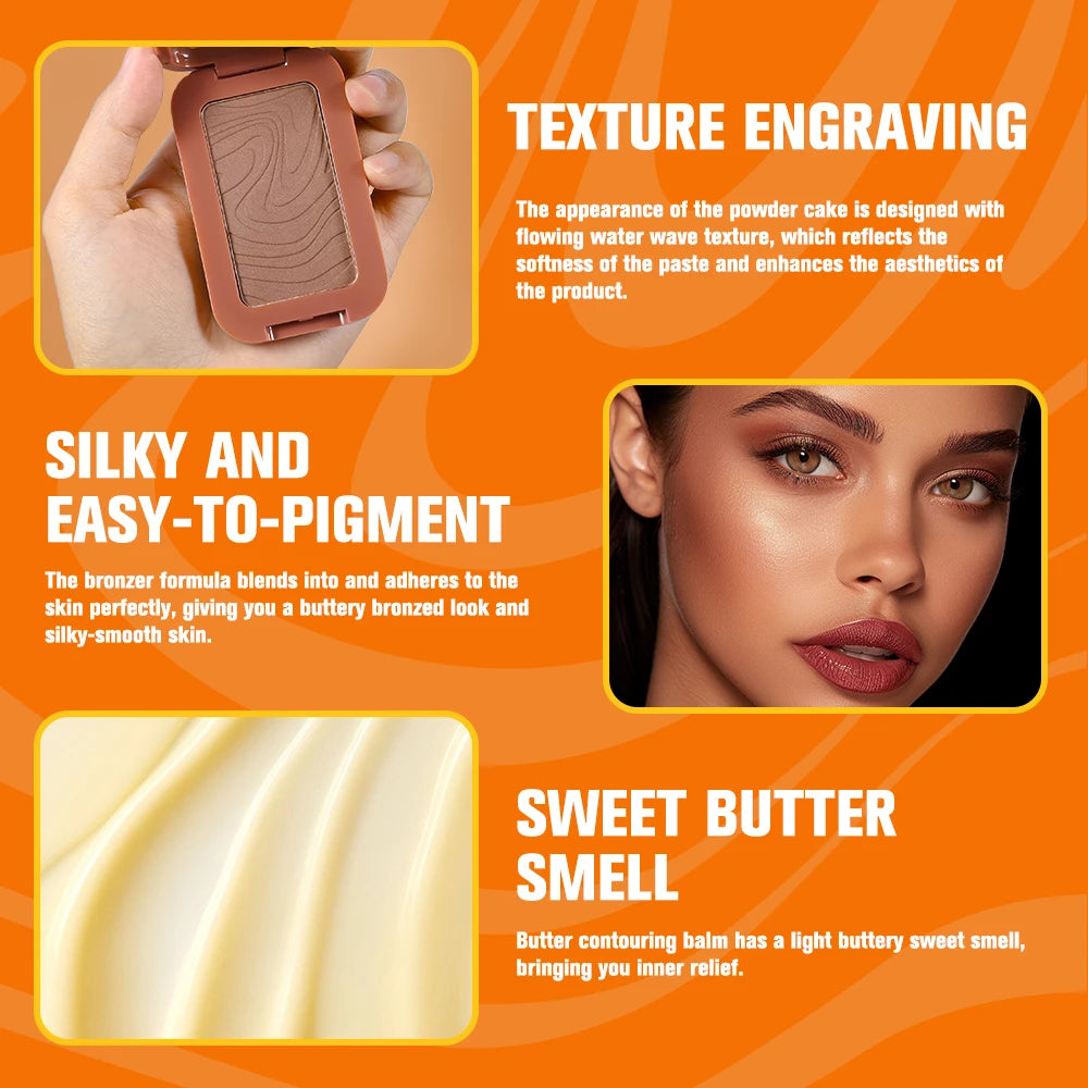 Lakerain Butter Bronzer Powder – 8 Shades, 12HR Wear