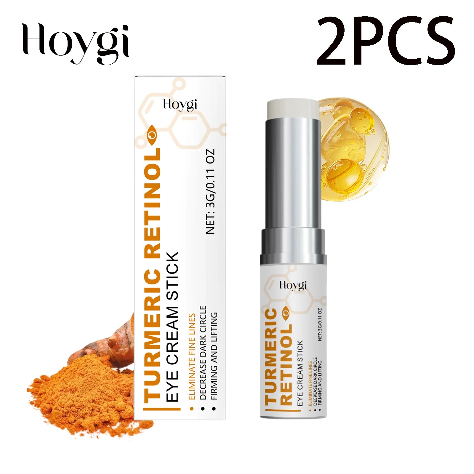 Hoygi Turmeric Retinol Eye Serum Stick – Dark Circles & Lines