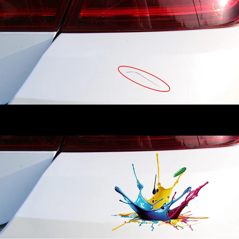Car Interior Stickers With Dopamine Coloured Fluid Paint Vinyl For Reflective Car Fuel Tank Window Decal Stickers Oasis Select
