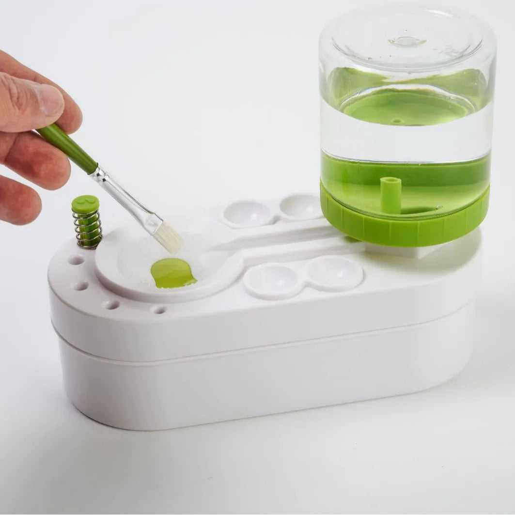 Brush brush cleaner, water circulation washing cleaner, pen washer, pen washing toilet Oasis Select green