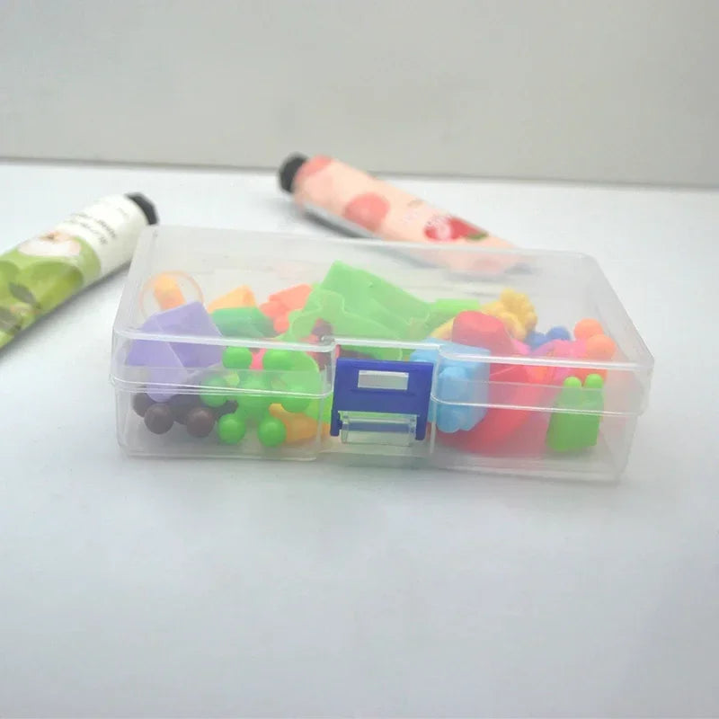 5 transparent plastic storage boxes can accommodate small items, small toys, decorations, small cards, sorted storage, not messy Oasis Select