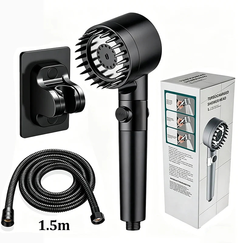 3-Mode High Pressure Filter Shower Head | One-Click Stop