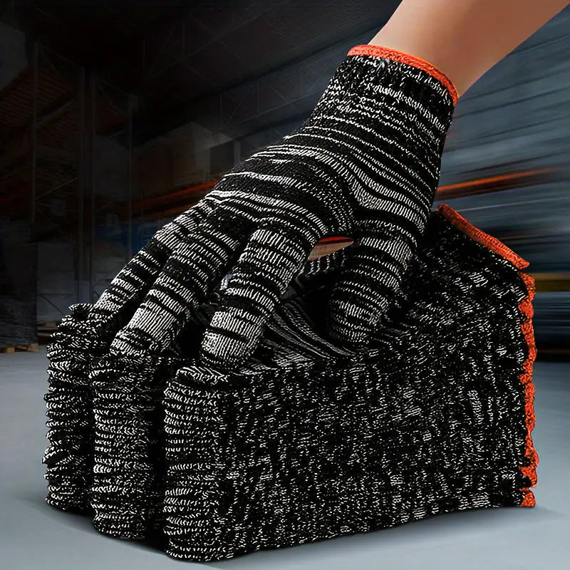 3/6/12 Pairs of High-Quality Nylon Work Gloves, Wear-Resistant for Carpentry, Gardening, Outdoor Camping Hiking Fishing Non-Slip Oasis Select