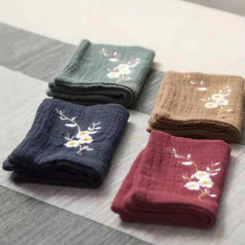Durable Cotton Tea Cloth Lightweight Embroidery Cleaning Rag Ultra-soft High-class Fabric Cotton and Linen Tea Towels Oasis Select