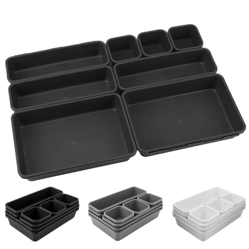 Household Drawer Storage Organizer Covered Sundries Container Jewelry Makeup Tray for Bathroom Kitchen Closet Oasis Select