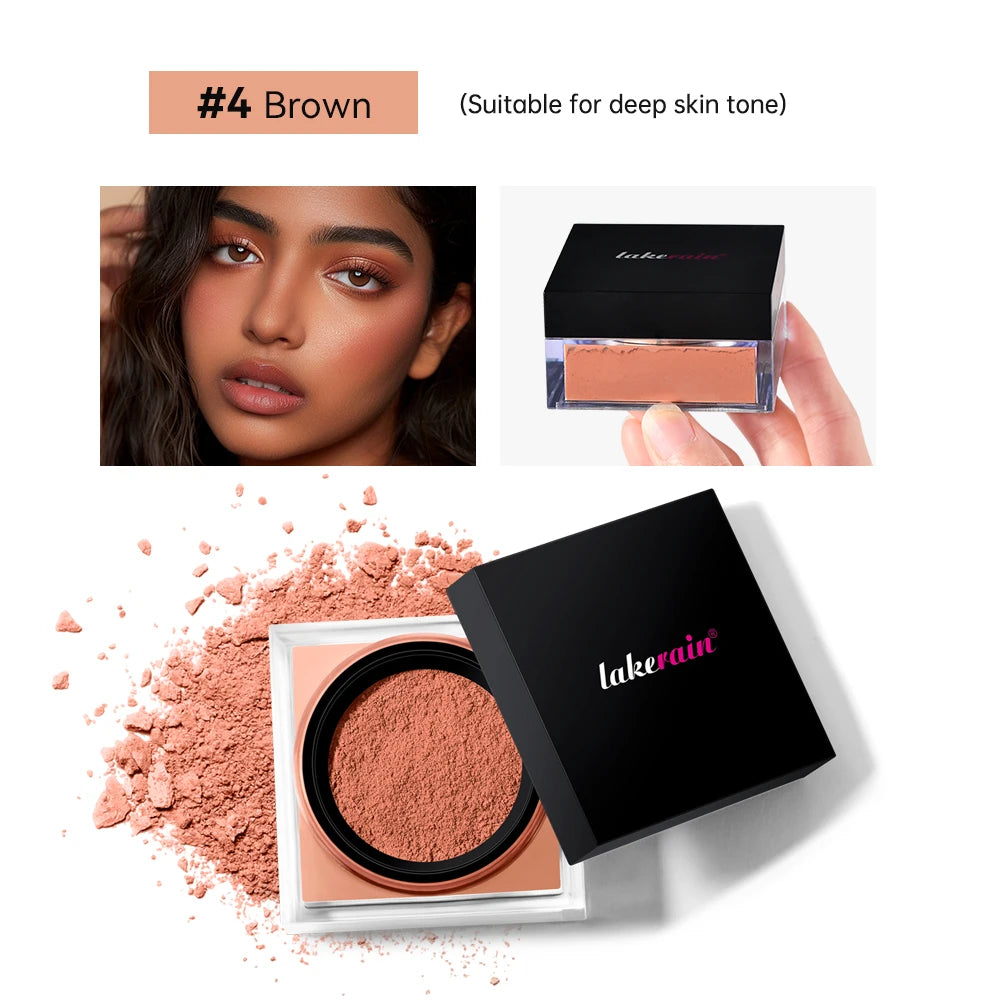 Matte Loose Baking and Setting Powder powder Oil Control Natural Face Matte Waterproof Brightening Loose Powder Makeup Oasis Select 4Brown 2pcs