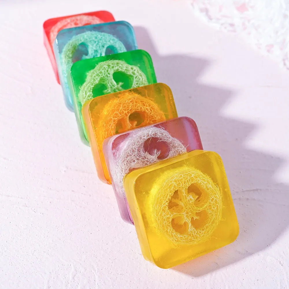 Loofah Rose Essential Oil Handmade Soap – Deep Cleansing Bar