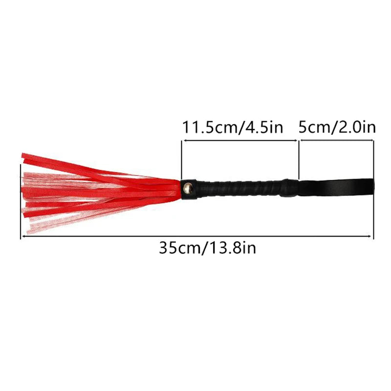High Quality Pu Leather Pimp Whip Racing Riding Crop Party Flogger Hand Cuffs Queen Colourful Horse Riding Whip Oasis Select