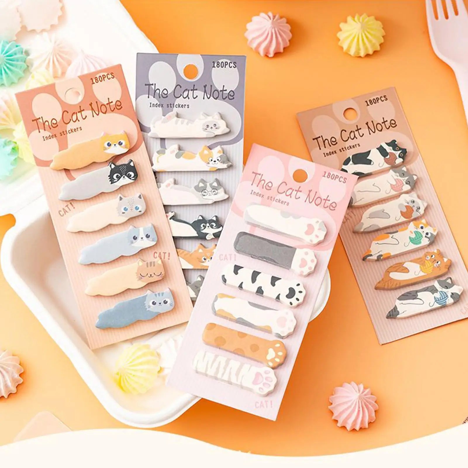 Cartoon Animals Sticky Notes Cat Notepaper Memo Clips Index Tabs Self Adhesive Page Markers Decorative Paper Book marks Office Oasis Select 03