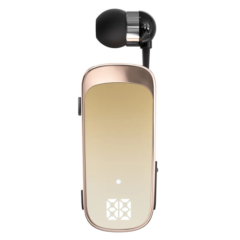 # K65 Lavalier Business Bluetooth 5.2 Headset Talk/Music Time 20 Hours LED Digital Display Noice Cancelling Wireless Earphones Oasis Select Gradient Yellow