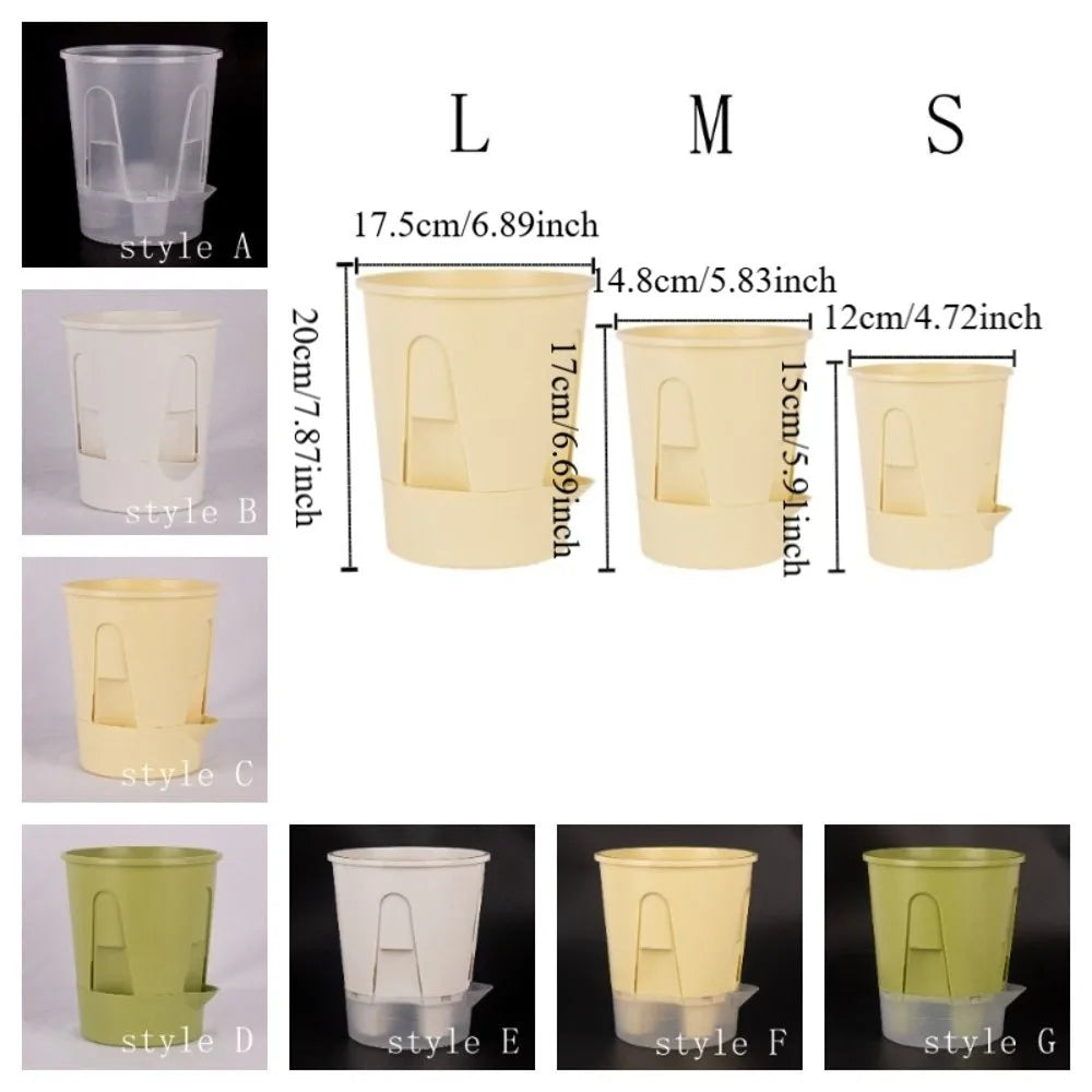 Plastic Self Absorbing Flowerpot Water Storage Thickened Breathable Flowerpot Large Capacity Tall Drain Holes Oasis Select