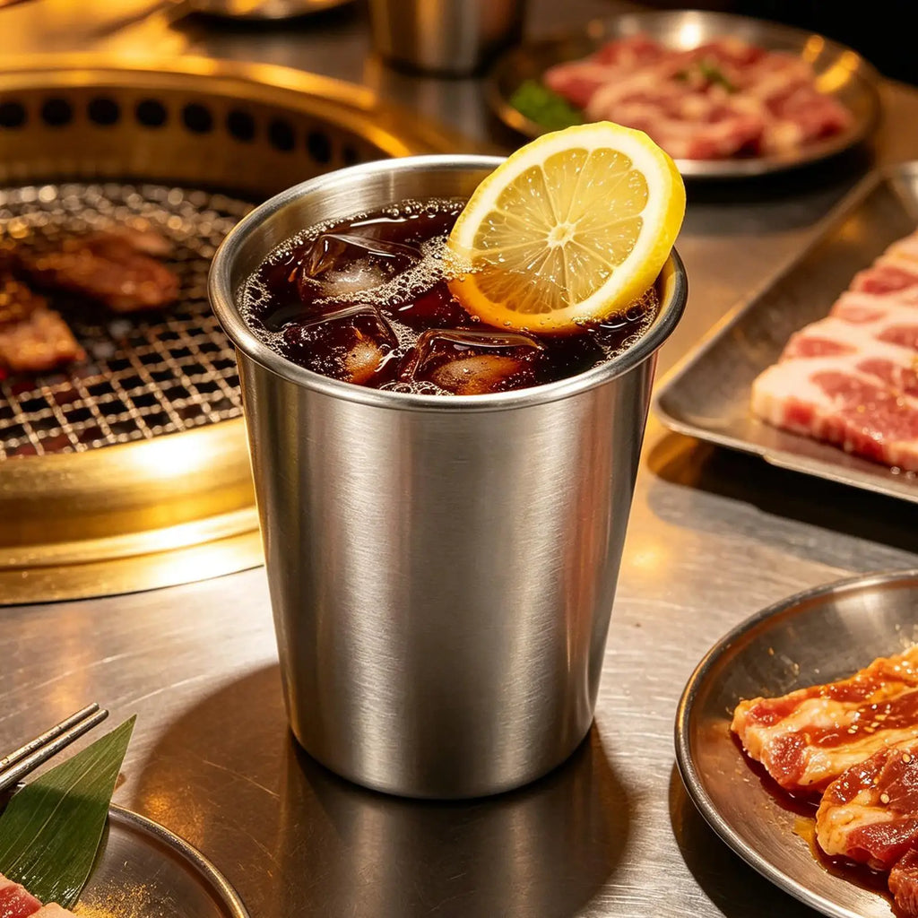 1PC Stainless Steel Beer Cups Metal Water Drinks Coffee Tumbler Tea Milk Mugs Kitchen Drinkware for Travel Outdoor Camping Oasis Select