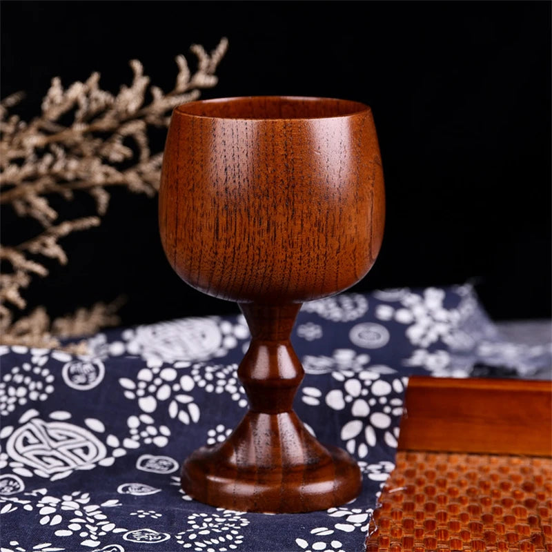 Handmade Spruce Wood Goblet Cups – Solid Wooden Wine Glasses Wooden Wine Goblet Oasis Select