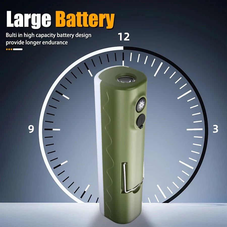 Outdoor LED Camping Lamp Built-in 2*18650 Rechargeable Torch RGB Atmosphere Lamp Portable Hook Tent Lamp Long Lasting Lantern Oasis Select
