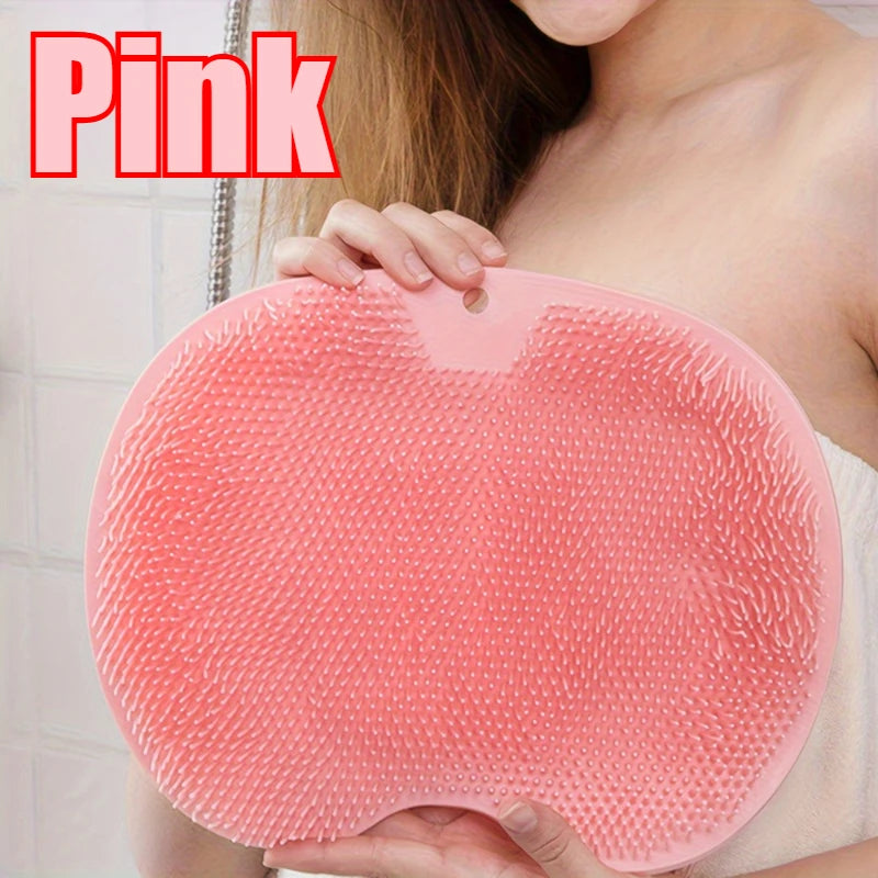 Foot Scrubbing Pad Bathroom Bath Brush Multifunctional Scrubbing Foot Massage Pad Non-slip Foot Pad Silicone Bath Brush Oasis Select Pink